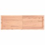 Encimera baño madera maciza tratada marrón claro 120x40x(2-6)cm