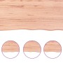Encimera baño madera maciza tratada marrón claro 120x40x(2-6)cm