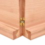 Encimera baño madera maciza tratada marrón claro 120x40x(2-6)cm