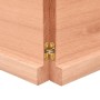 Encimera baño madera maciza tratada marrón claro 120x50x(2-4)cm