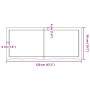 Encimera baño madera maciza tratada marrón claro 120x50x(2-4)cm