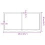 Encimera baño madera maciza tratada marrón claro 120x60x(2-6)cm