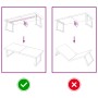 Encimera baño madera maciza tratada marrón claro 140x50x(2-4)cm