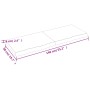 Encimera baño madera maciza tratada marrón claro 140x50x(2-6)cm
