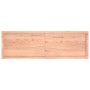Encimera baño madera maciza tratada marrón claro 160x50x(2-4)cm