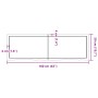 Encimera baño madera maciza tratada marrón claro 160x50x(2-4)cm