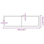 Encimera baño madera maciza tratada marrón claro 160x50x(2-6)cm