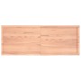 Encimera baño madera maciza tratada marrón claro 160x60x(2-4)cm