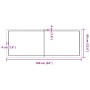 Encimera baño madera maciza tratada marrón claro 160x60x(2-4)cm