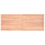 Encimera baño madera maciza tratada marrón claro 160x60x(2-6)cm