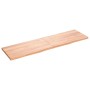 Encimera baño madera maciza tratada marrón claro 180x50x(2-4)cm