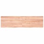 Encimera baño madera maciza tratada marrón claro 180x50x(2-4)cm