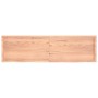 Encimera baño madera maciza tratada marrón claro 180x50x(2-4)cm