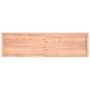 Encimera baño madera maciza tratada marrón claro 180x50x(2-6)cm