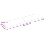 Encimera baño madera maciza tratada marrón claro 180x50x(2-6)cm