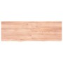 Encimera baño madera maciza tratada marrón claro 180x60x(2-4)cm