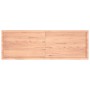 Encimera baño madera maciza tratada marrón claro 180x60x(2-4)cm