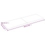 Encimera baño madera maciza tratada marrón claro 180x60x(2-4)cm