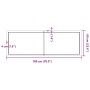 Encimera baño madera maciza tratada marrón claro 180x60x(2-4)cm