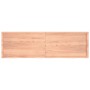 Encimera baño madera maciza tratada marrón claro 200x60x(2-4)cm
