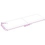 Encimera baño madera maciza tratada marrón claro 200x60x(2-4)cm