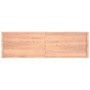 Encimera baño madera maciza tratada marrón claro 200x60x(2-6)cm