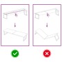 Encimera baño madera maciza tratada marrón claro 200x60x(2-6)cm
