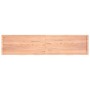 Encimera baño madera maciza tratada marrón claro 220x50x(2-6)cm