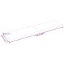 Encimera baño madera maciza tratada marrón claro 220x50x(2-6)cm