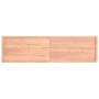 Encimera baño madera maciza tratada marrón claro 220x60x(2-6)cm