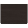 Encimera baño madera maciza tratada marrón oscuro 40x30x2 cm