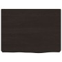 Encimera baño madera maciza tratada marrón oscuro 40x30x(2-6)cm
