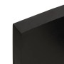 Encimera baño madera maciza tratada marrón oscuro 40x30x(2-6)cm
