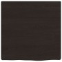 Encimera baño madera maciza tratada marrón oscuro 40x40x2 cm