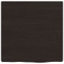 Encimera baño madera maciza tratada marrón oscuro 40x40x(2-4)cm