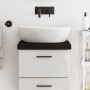 Encimera de baño madera tratada marrón oscuro 40x40x(2-6) cm