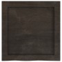 Encimera de baño madera tratada marrón oscuro 40x40x(2-6) cm