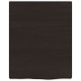 Encimera baño madera maciza tratada marrón oscuro 40x50x2 cm