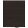 Encimera de baño madera tratada marrón oscuro 40x50x(2-6) cm