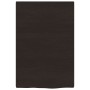 Encimera baño madera maciza tratada marrón oscuro 40x60x2 cm