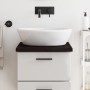 Encimera de baño madera tratada marrón oscuro 40x60x(2-4) cm