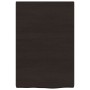 Encimera de baño madera tratada marrón oscuro 40x60x(2-4) cm