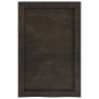 Encimera de baño madera tratada marrón oscuro 40x60x(2-4) cm