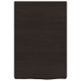 Encimera de baño madera tratada marrón oscuro 40x60x(2-6) cm