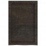 Encimera de baño madera tratada marrón oscuro 40x60x(2-6) cm