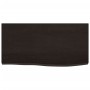 Encimera de baño madera tratada marrón oscuro 60x30x(2-4) cm
