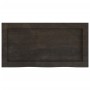 Encimera de baño madera tratada marrón oscuro 60x30x(2-4) cm
