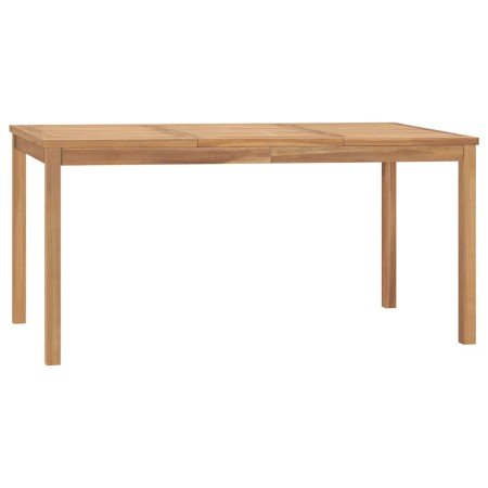 Mesa de comedor de jardín madera maciza de teca 160x80x77 cm