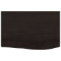 Encimera de baño madera tratada marrón oscuro 60x40x(2-4) cm