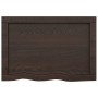 Encimera de baño madera tratada marrón oscuro 60x40x(2-4) cm